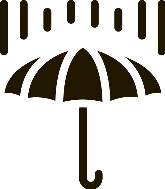 雨伞图标字形图片下载