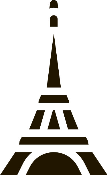 埃菲尔铁塔图标字形图片下载