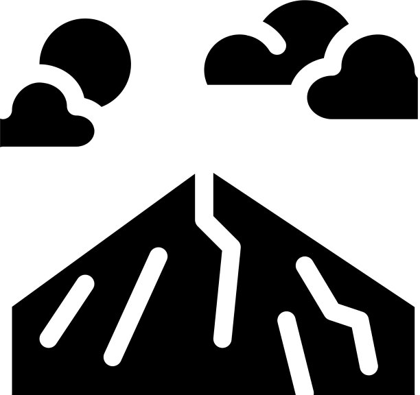 山峰图标字形图片下载