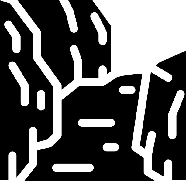 山路图标字形图片下载