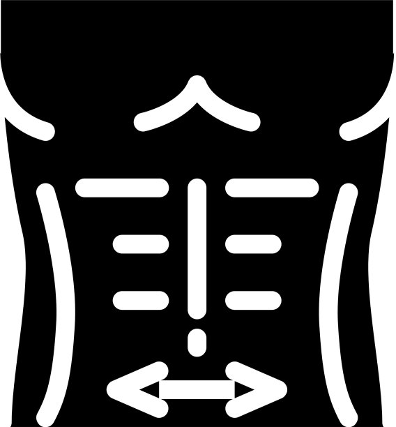 平滑腹肌图标字形图片下载