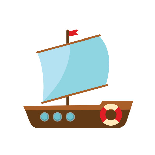 可爱的孩子船简单的图标图片下载