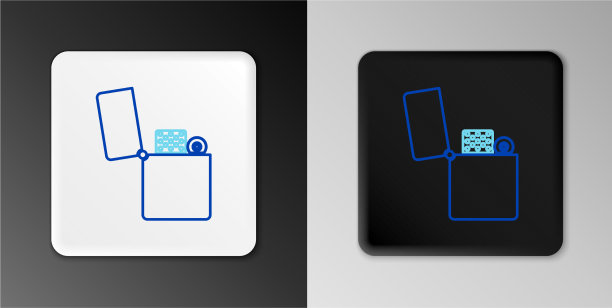 线浅图标孤立在灰色背景图片下载