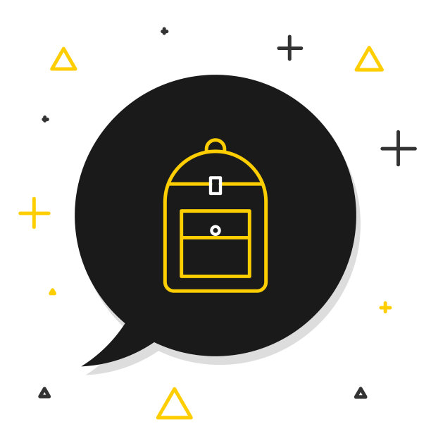 线背包图标孤立的白色背景图片下载