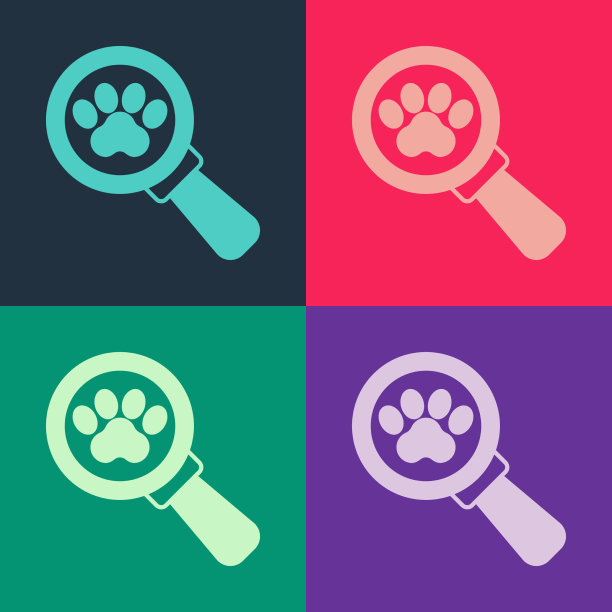 流行艺术兽医诊所符号图标孤立上图片下载