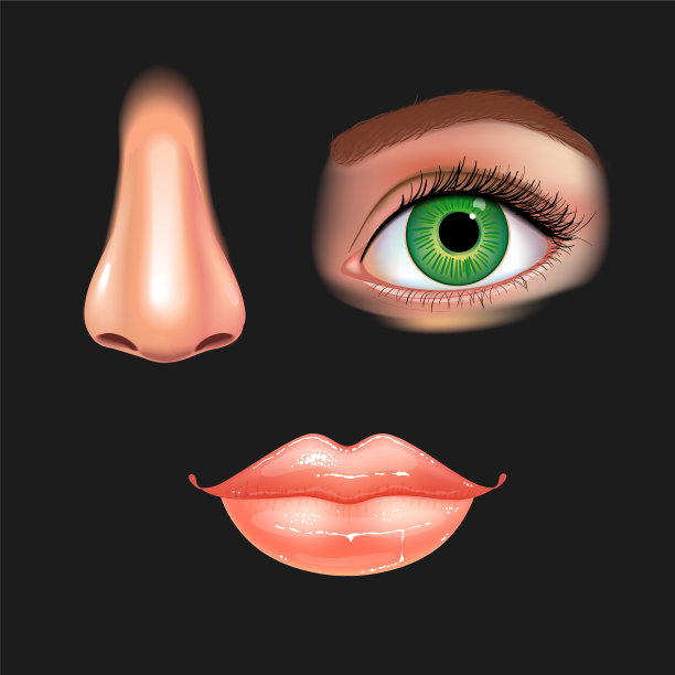 设定美丽的女性眼睛与延伸图片下载