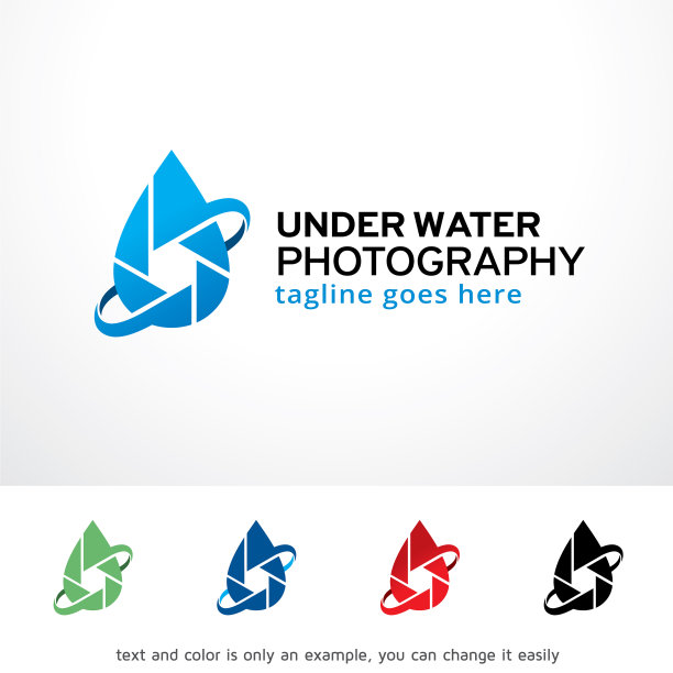水下摄影标志模板设计图片下载