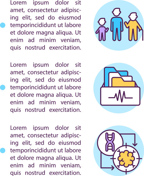 终身病人护理概念线图标与文本图片下载