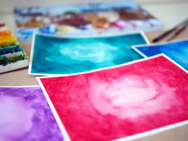 水彩画艺术班工作坊色彩背景创意艺术家教育生活休闲爱好绘画工作室插画设计选择性重点图片下载