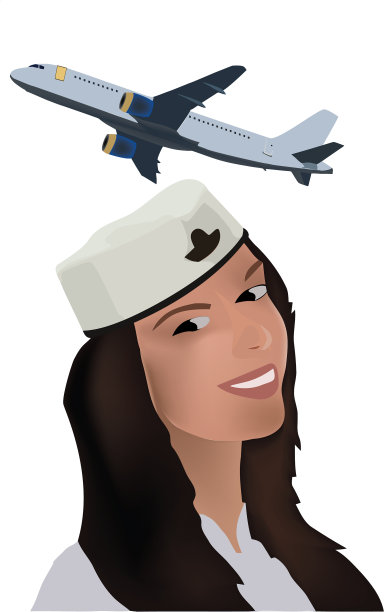 穿制服的女人招待穿制服的空姐图片下载