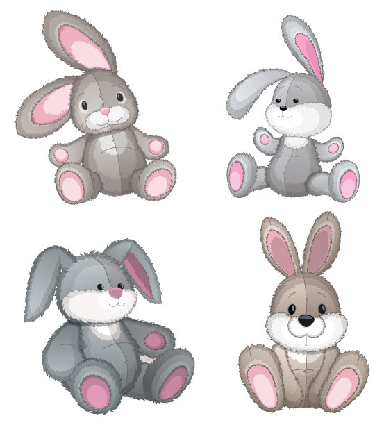 长毛绒兔子玩具图片下载