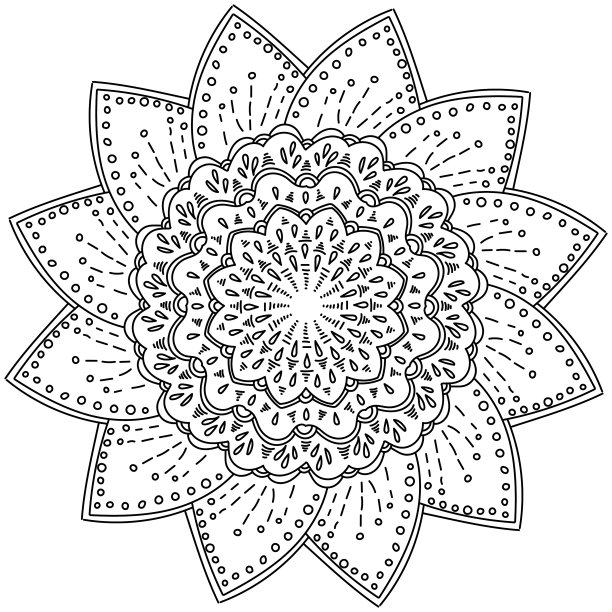 曼荼罗花具有双层芯和图片下载