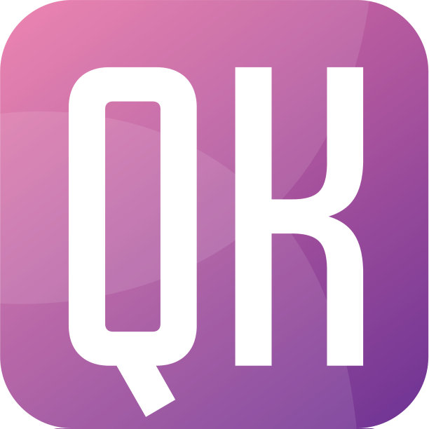 Qk字母标志设计风格简约图片下载