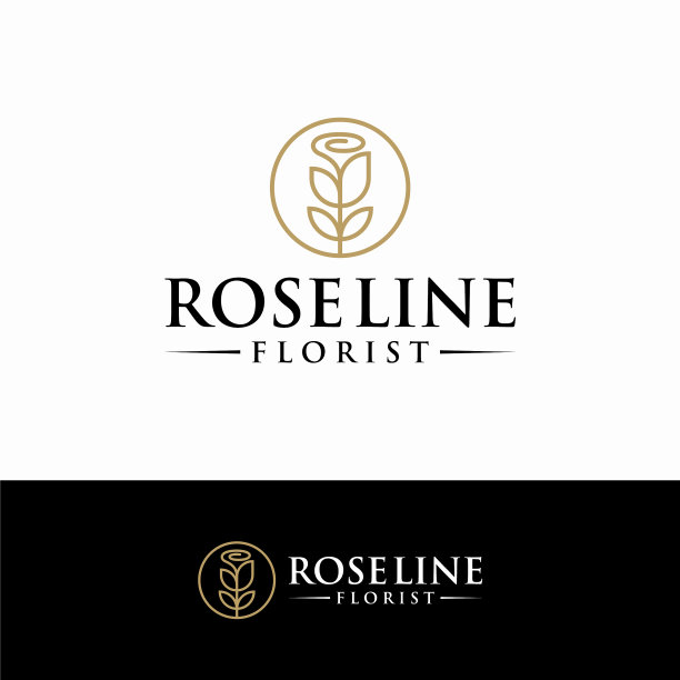 玫瑰标志设计模板图片下载