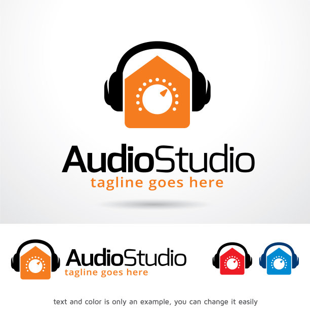 音频工作室符号模板设计图片下载