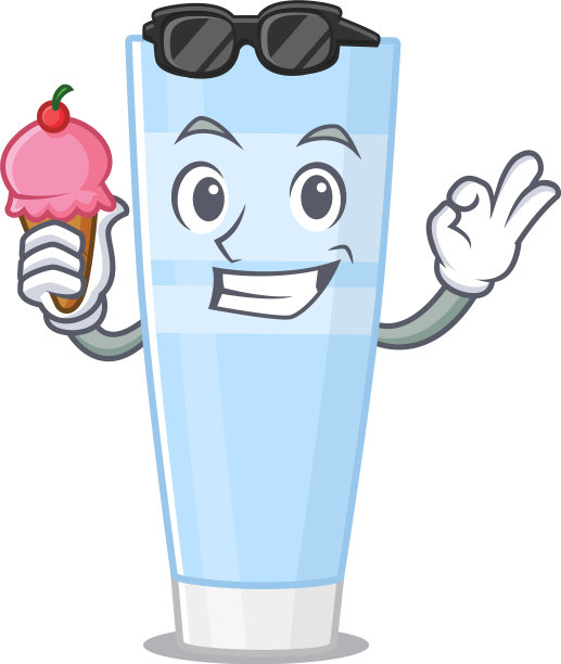 一个卡通眼霜拿着蛋筒冰图片下载