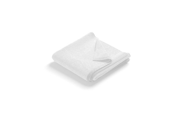 白色折叠大毛巾延期角模型，孤立图片下载