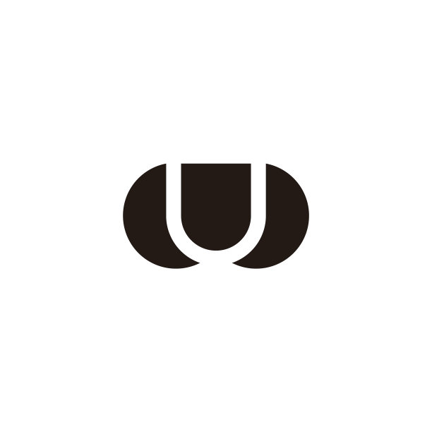 字母u曲线简单的负空间几何图片下载