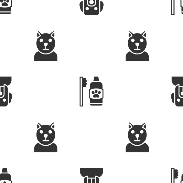 为宠物和猫设置狗的口腔卫生图片下载