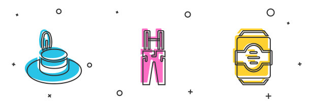 用背带和能量设置男士帽裤图片下载