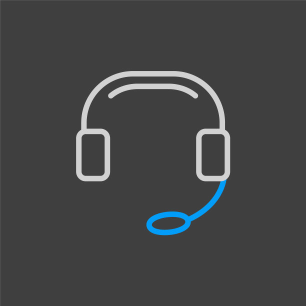 呼叫中心平面图标支持标志图片下载