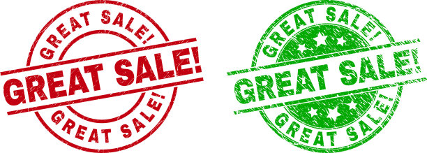 很棒的销售感叹号圆形水印使用图片下载