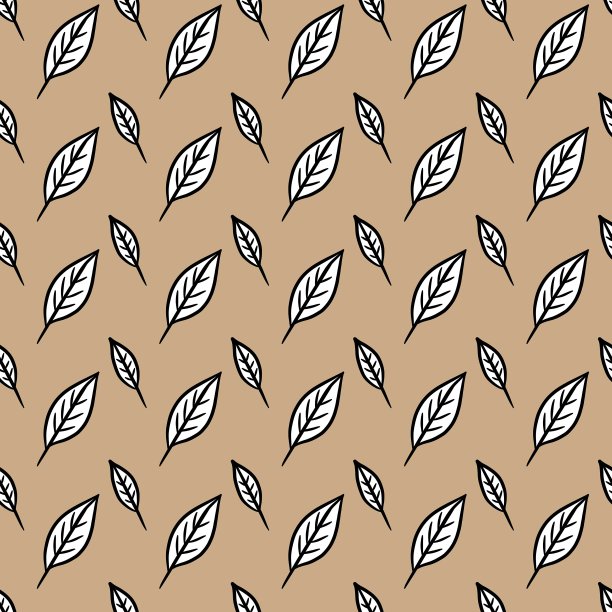 无缝模式的叶背景图片下载