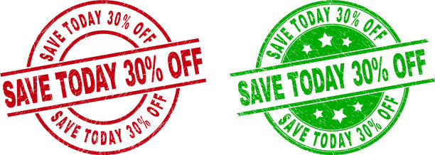 今天节省30%的圆形密封使用图片下载