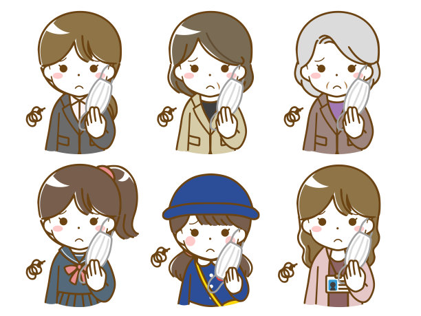 各个年龄段想要摘下口罩的女性图片下载