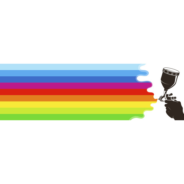 手拿喷枪和油漆设计图片下载