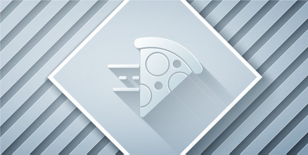 剪纸网上订购和速递披萨图片下载