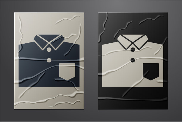 白色保龄球衫图标孤立在皱褶图片下载