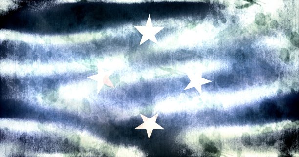 密克罗尼西亚旗-现实的摆动织物旗图片下载