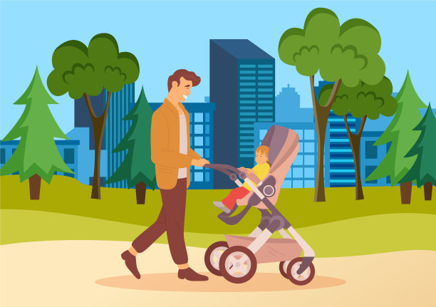 年轻的父亲和酒鬼在城里散步图片下载