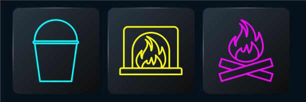 设置线火桶和营火内部图片下载