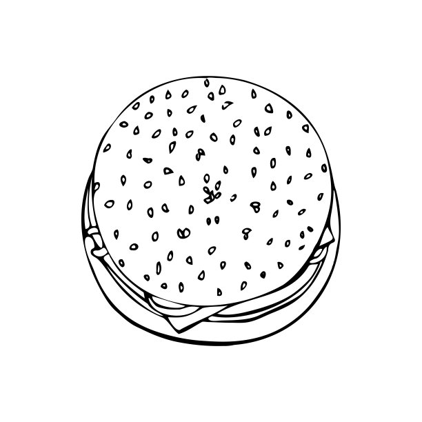 芝士汉堡，牛肉排，芝士面包，芝麻图片下载