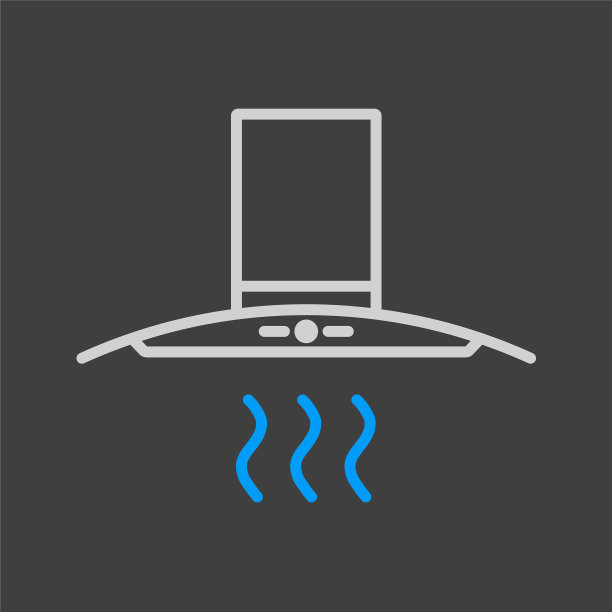 厨房引擎盖平面图标厨房用具图片下载