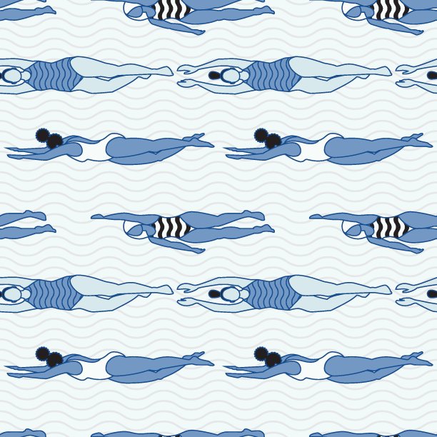 夏天的海报设计。卡通风格的女孩。矢量插图。图片下载