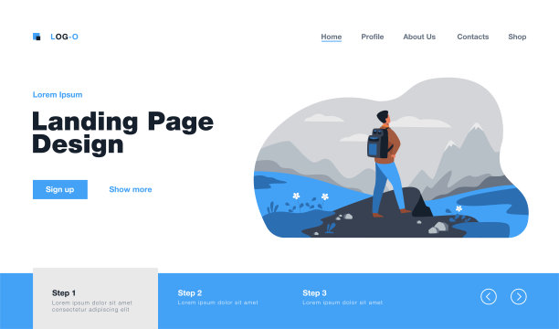 活跃的登山游客图片下载