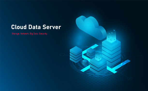 网格上的数据服务器全息图。未来的概念。向量和插图图片下载