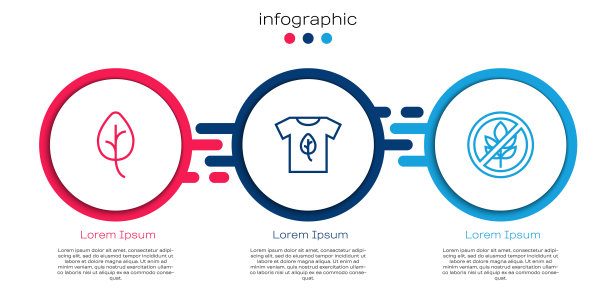 设置线叶或叶，纯素衬衫和无谷蛋白谷物。业务信息模板。向量图片下载