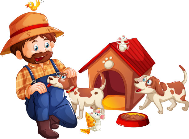 快乐的人和他的狗图片下载