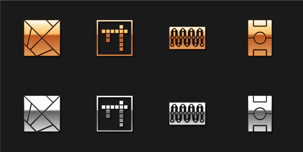 设置魔方宾果棋盘游戏和曲棍球桌图片下载