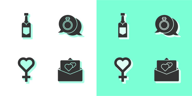 设定贺卡香槟瓶女性图片下载