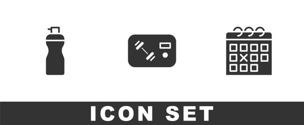 设置健身俱乐部健身卡和日历图片下载