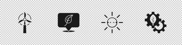 设置风力发电机位置与叶片太阳能图片下载
