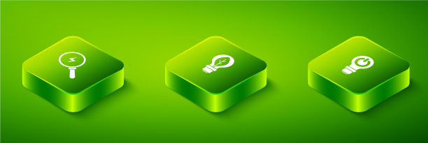 设置等距灯泡与叶闪电和图片下载