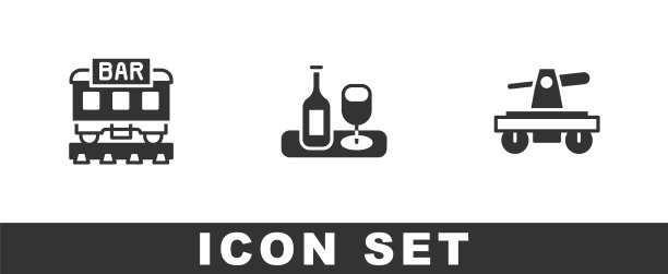 设置餐厅列车酒瓶与玻璃和图片下载