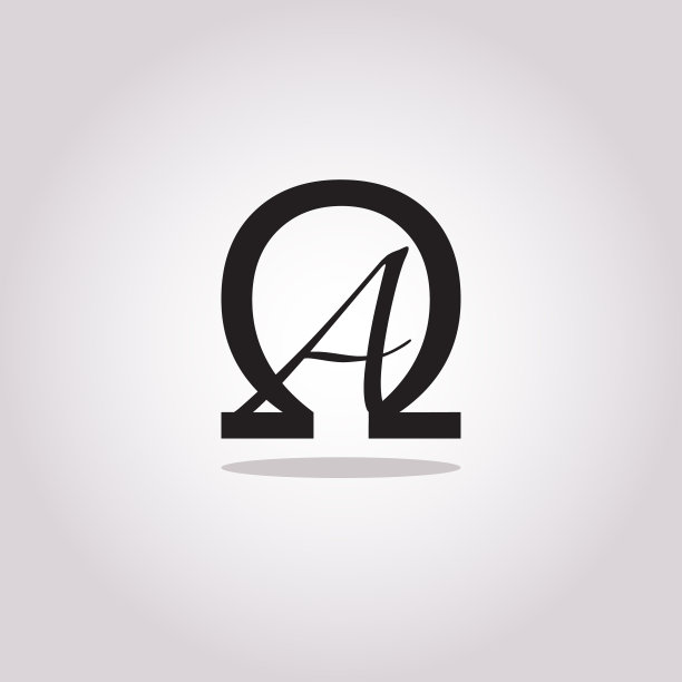 象征性的Alpha和Omega图标品牌概念图片下载