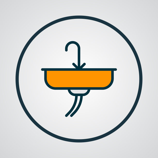 水槽图标彩色线条符号优质图片下载